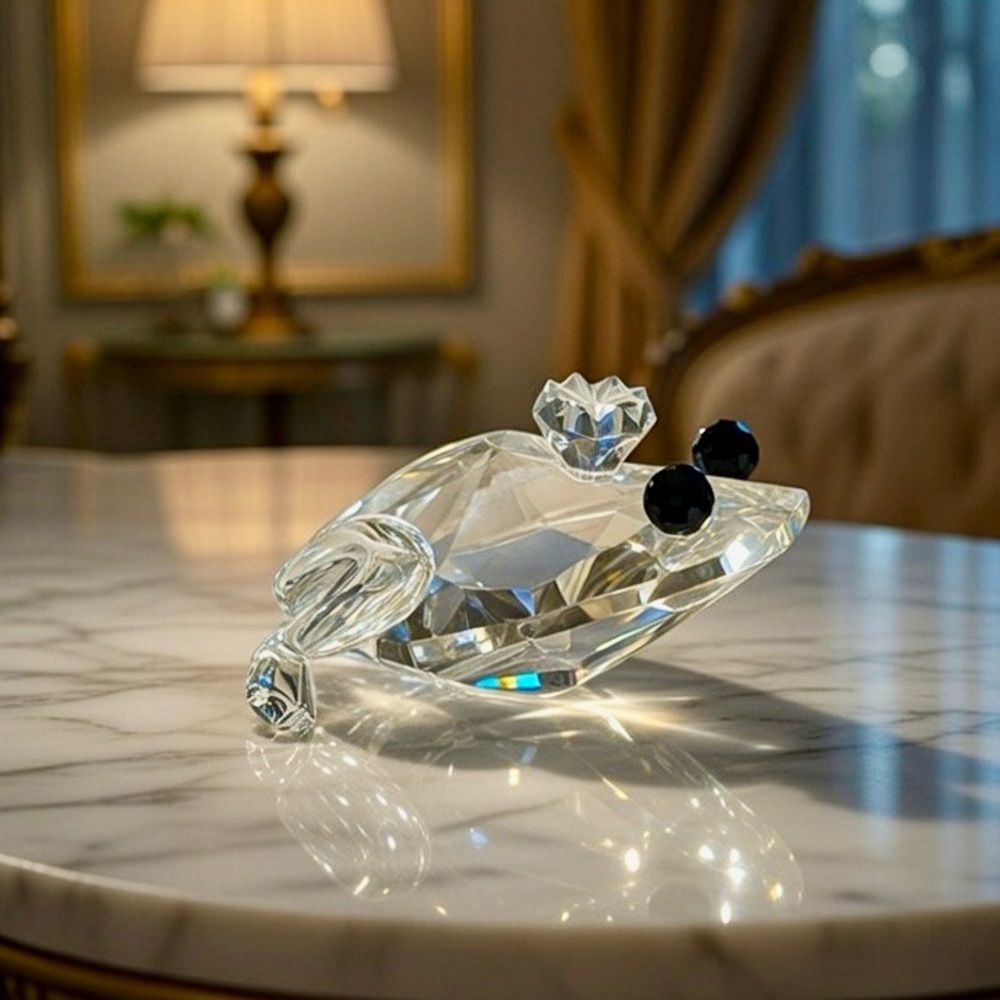 SWAROVSKI- Beauties of the Lake Collection with Box Crystal Frog 🐸 2”